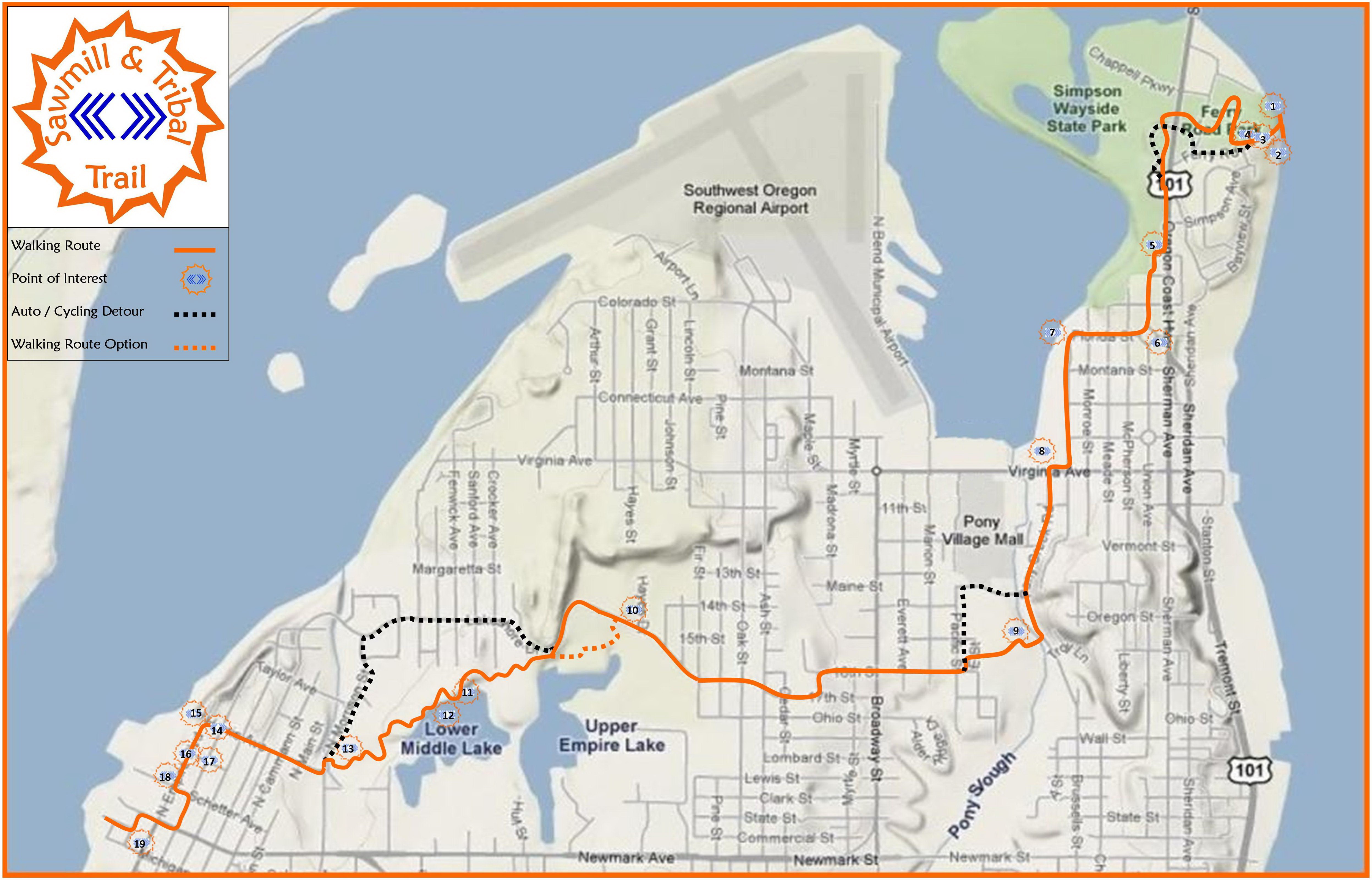 Sawmill & Tribal Trail Map